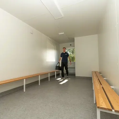 Foldaco modulaire unit in gebruik